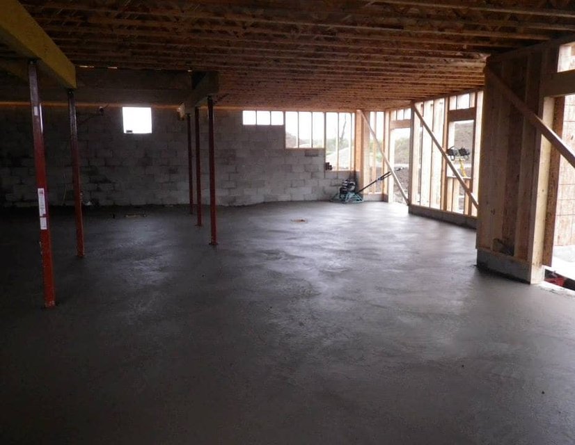 a concrete floor for a residential house