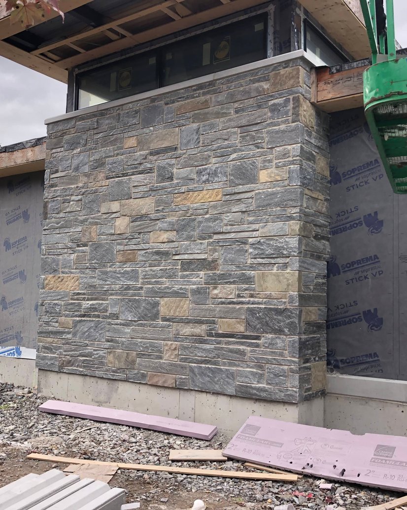 natural stone accent wall